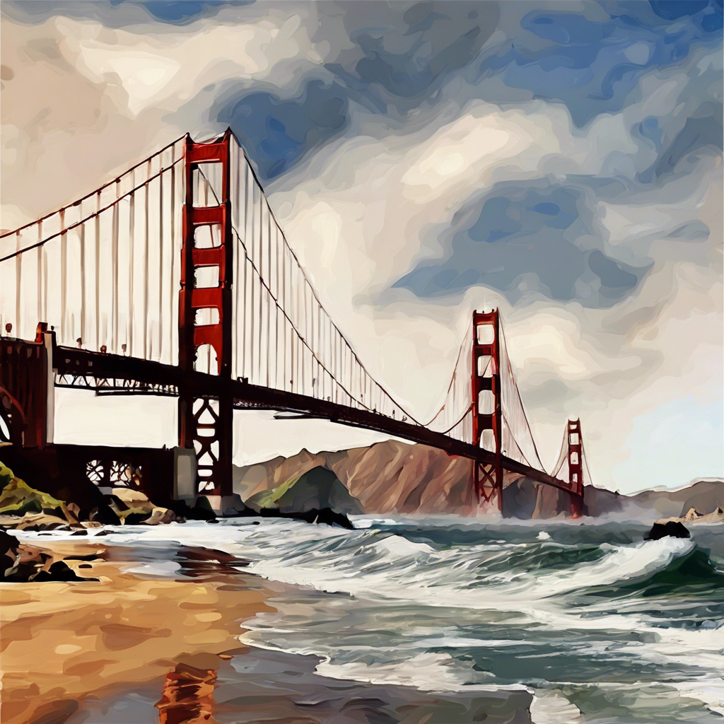 Painting - Golden Gate Serenity