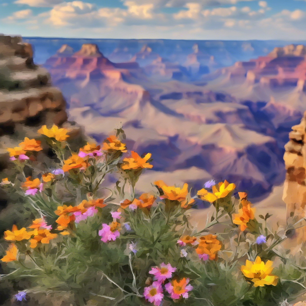 Painting - Grand Canyon's Springtime Bloom