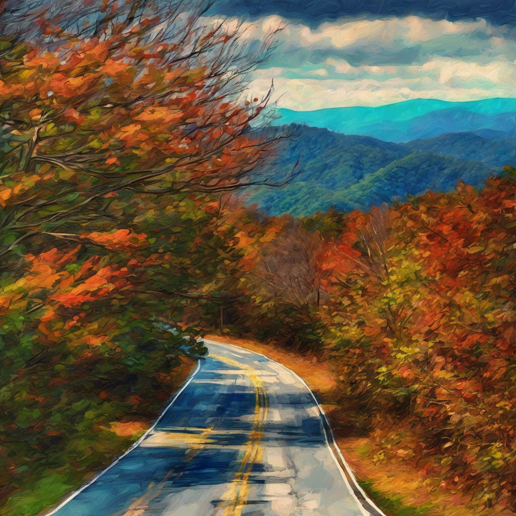 Painting - Autumn's Winding Road