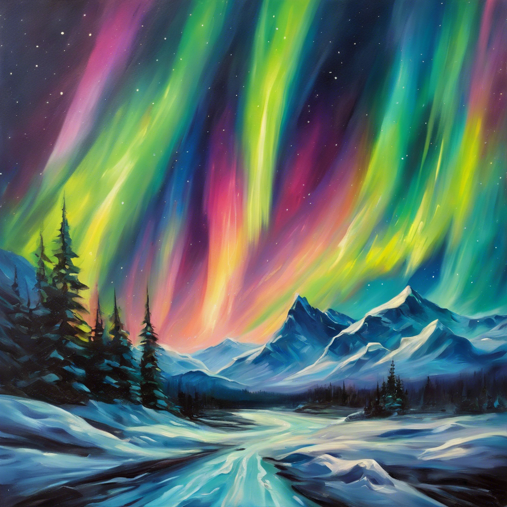 Painting - Nature's Light Show